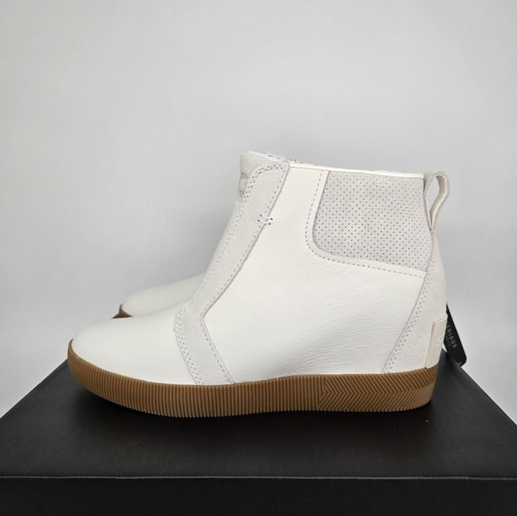 Sorel Shoes - New Sorel Out N About Pull On Wedge Booties Leather Boots Women's Size 7.5